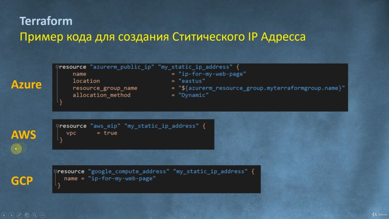 Terraform examples. Terraform с нуля до сертифицированного профессионала.