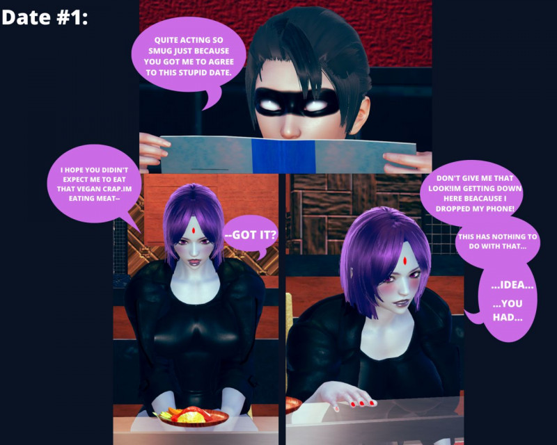 Raven and Robin (FUN ON DATES) 3D Porn Comic