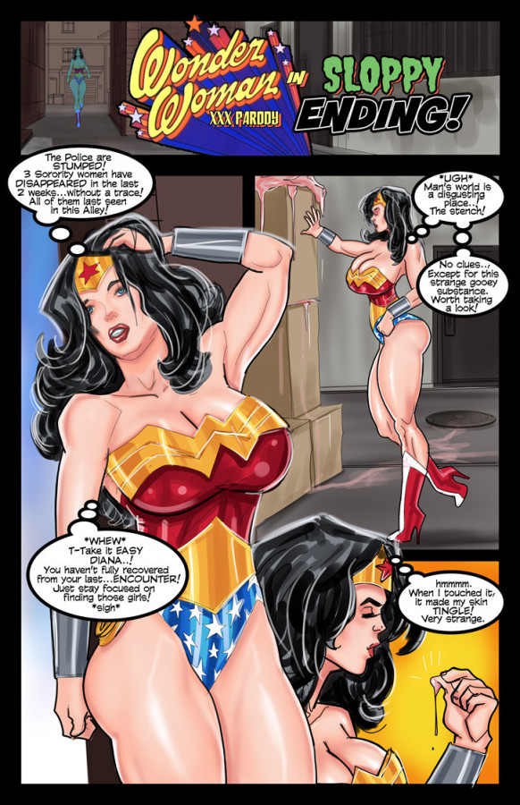 SuperPoser - Wonder Woman in Sloppy Ending (Justice League) Porn Comics