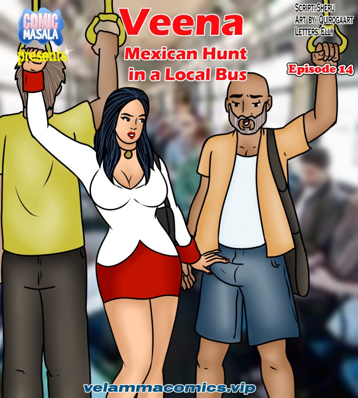 Veena Episode 14 - Mexican Hunt in a Local Bus - Complete Porn Comic