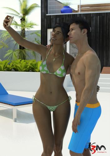 Mom and son in swimming pool by X3MDesign's 3D Porn Comic