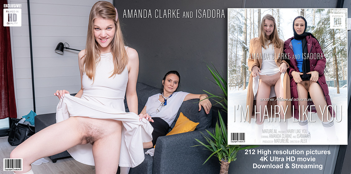 [Mature.nl] Amanda Clarke (22), Isadora (47) - These old and young lesbian stepmother and daughter find out they both love a hairy pussy / 13977 [27-02-2021, Asslicking, Hairy, Lesbian, Masturbation, 1080p]