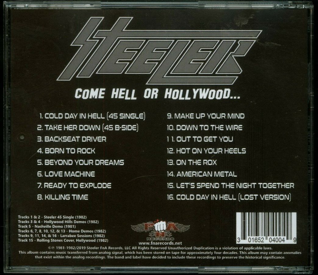 Hell s come with me. Steeler группа. Steeler (USA) CD. Hell coming. Hell or Hell.