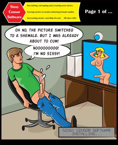SissyJizelle - Sissy Censor Software 1 Porn Comic