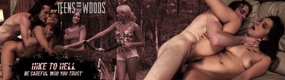 [TeensInTheWoods.com / FetishNetwork.com] Jaye Summers, Marina Angel (Teens In The Woods / E13) [2017-08-25, Vignettes, Straight, Bondage, Rough Sex, Deep Throat, Facial, 480p]