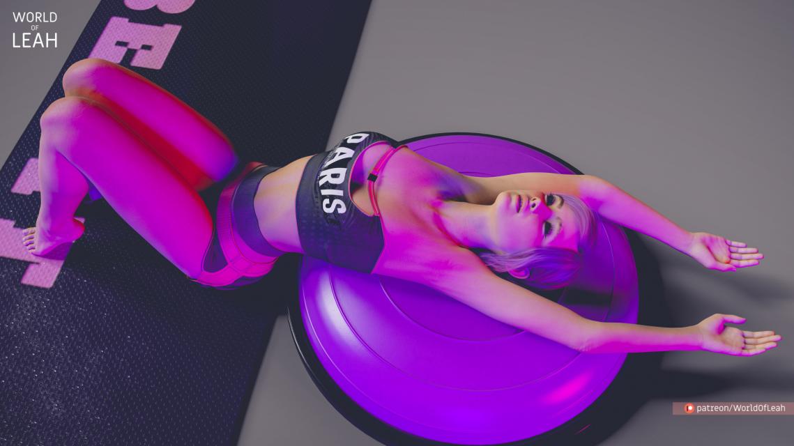 WorldOfLeah - Lily sexy work-out 3D Porn Comic